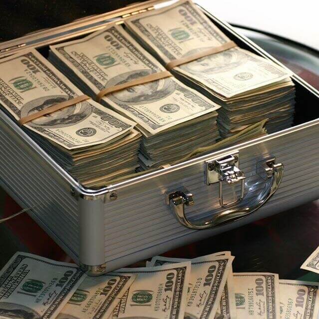 Case full of money